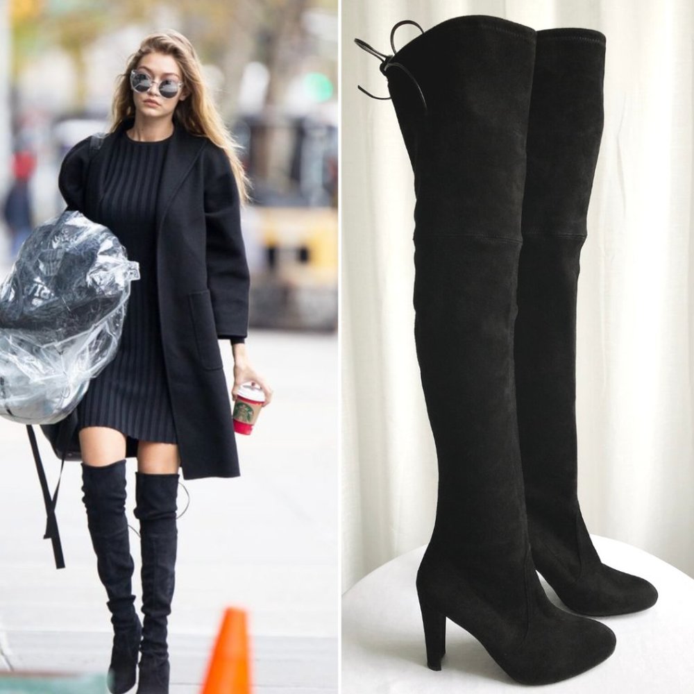 Stuart Weitzman Highland Over The Knee Heel Boots - Picture 4 of 14